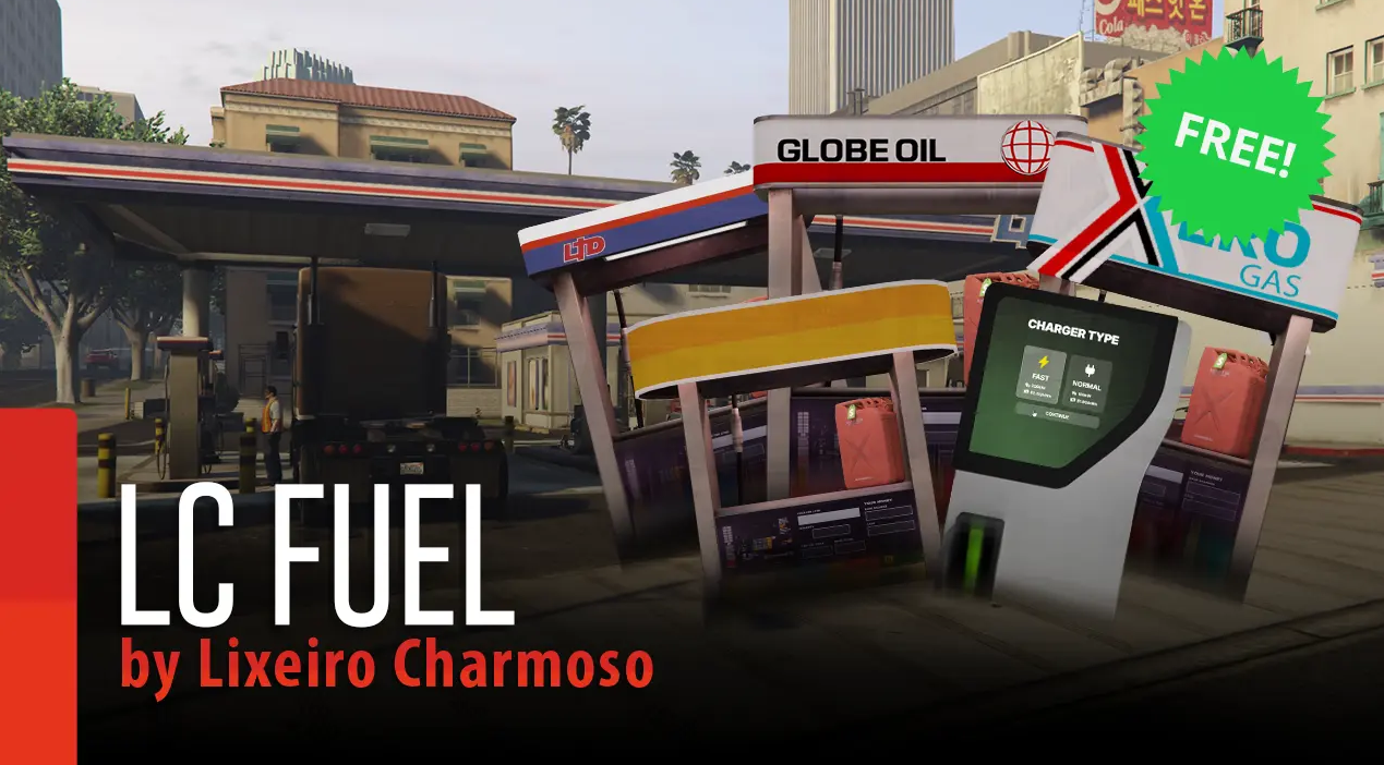 图片[1]|LC Fuel 92号 95号 98号 柴油 充电桩 非常完美的燃油插件|FiveM插件网