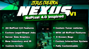 NoPixel 4.0 QBCore NEXUS V1 超级稀有的服务端 最新版|FiveM插件网